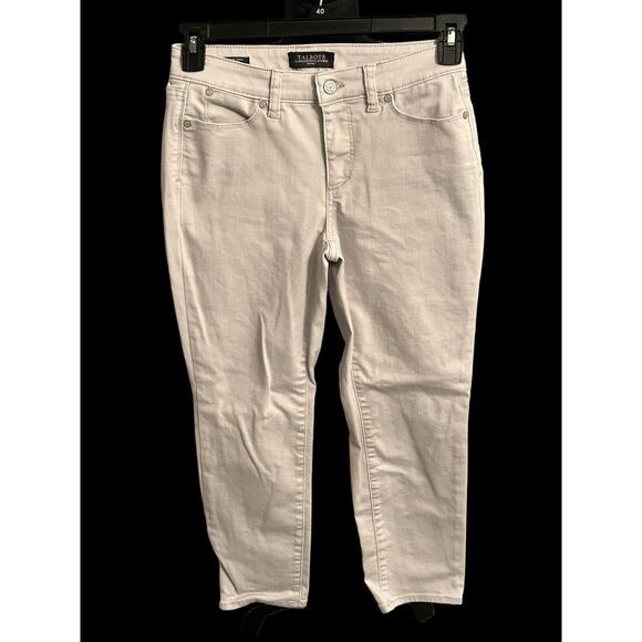 Talbots Flawless Five Pocket Jeans Petites Slim Ankle Light Gray Womens 2P - Picture 1 of 7